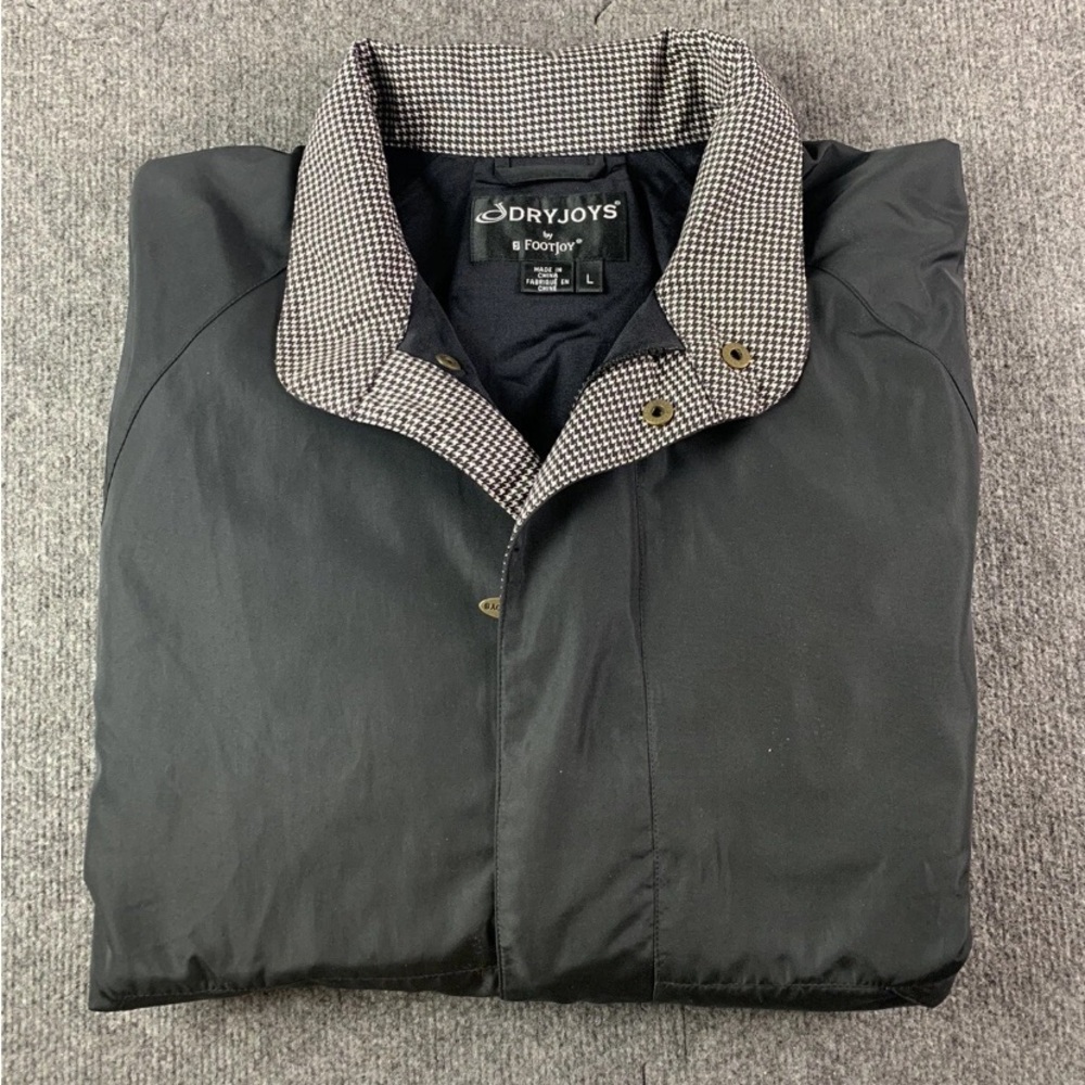 DRYJOYS By FJ Mens Long Sleeve Full Zip Snap Golf Windbreaker Jacket Size L